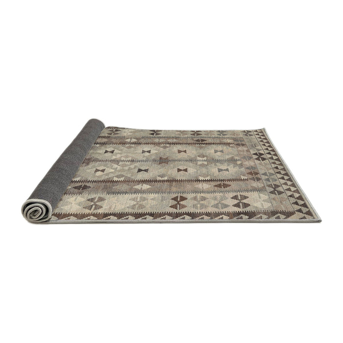 Thickness of Contemporary Tan Brown Modern Rug, con2833