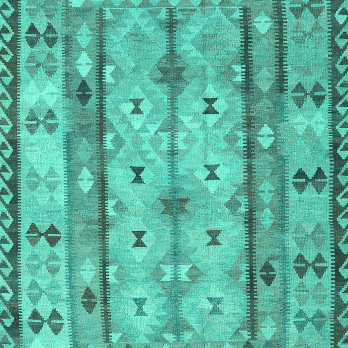 Abstract Turquoise Contemporary Rug, con2833turq