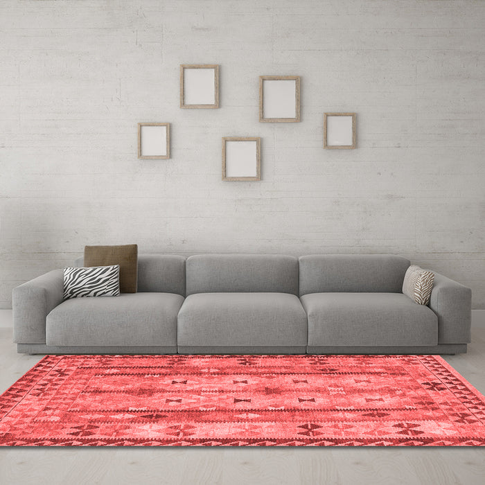Contemporary Red Washable Rugs