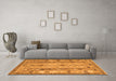 Machine Washable Abstract Orange Contemporary Area Rugs in a Living Room, wshcon2833org