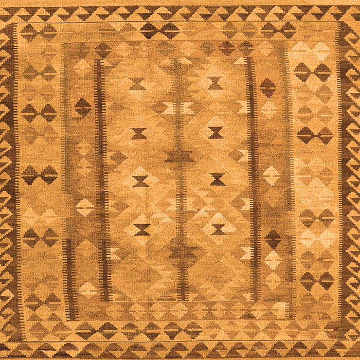 Serging Thickness of Abstract Orange Contemporary Rug, con2833org