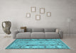 Machine Washable Abstract Light Blue Contemporary Rug in a Living Room, wshcon2833lblu