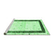 Sideview of Machine Washable Solid Emerald Green Modern Area Rugs, wshcon2834emgrn