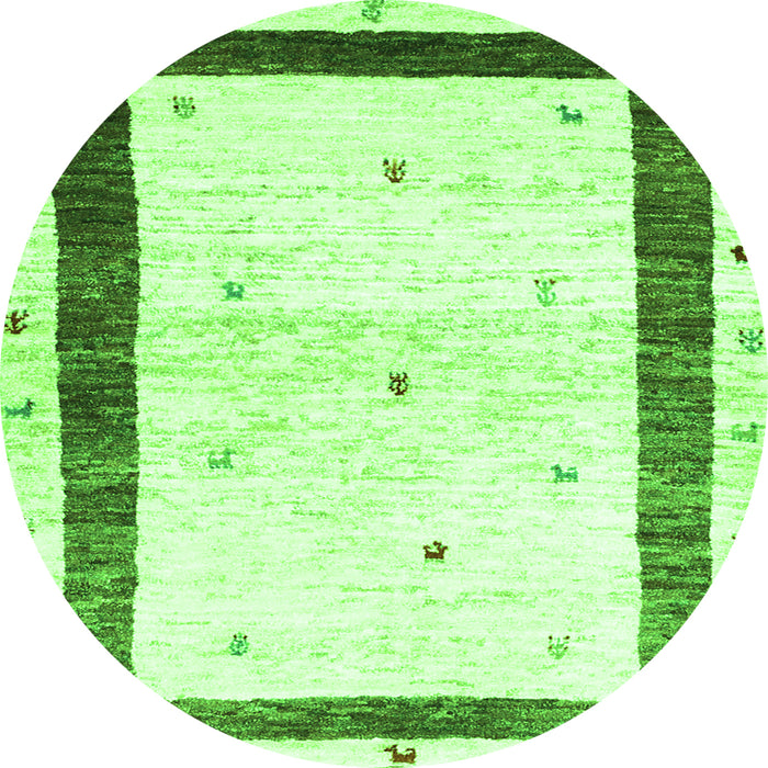 Square Solid Green Modern Rug, con2834grn
