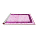 Sideview of Machine Washable Solid Pink Modern Rug, wshcon2834pnk