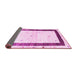 Sideview of Solid Pink Modern Rug, con2834pnk