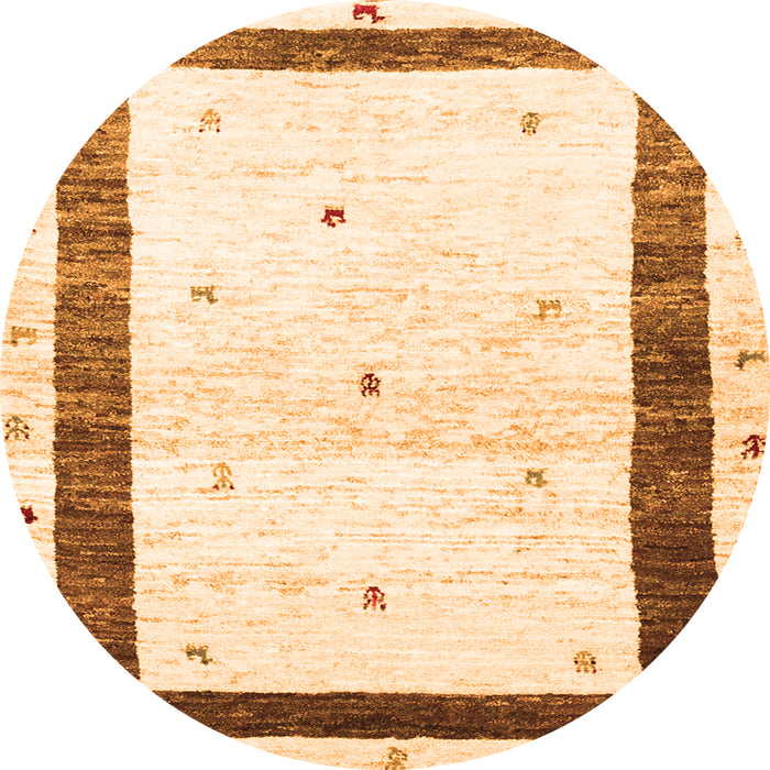 Square Solid Orange Modern Rug, con2834org