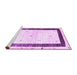 Sideview of Machine Washable Solid Purple Modern Area Rugs, wshcon2834pur