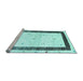 Sideview of Machine Washable Solid Light Blue Modern Rug, wshcon2834lblu