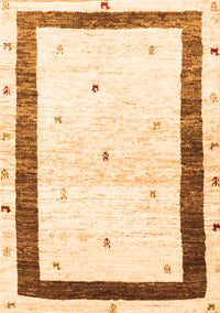 Solid Orange Modern Rug, con2834org