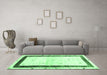 Machine Washable Solid Emerald Green Modern Area Rugs in a Living Room,, wshcon2834emgrn