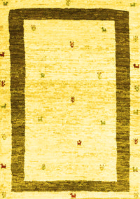 Solid Yellow Modern Rug, con2834yw