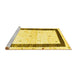 Sideview of Machine Washable Solid Yellow Modern Rug, wshcon2834yw