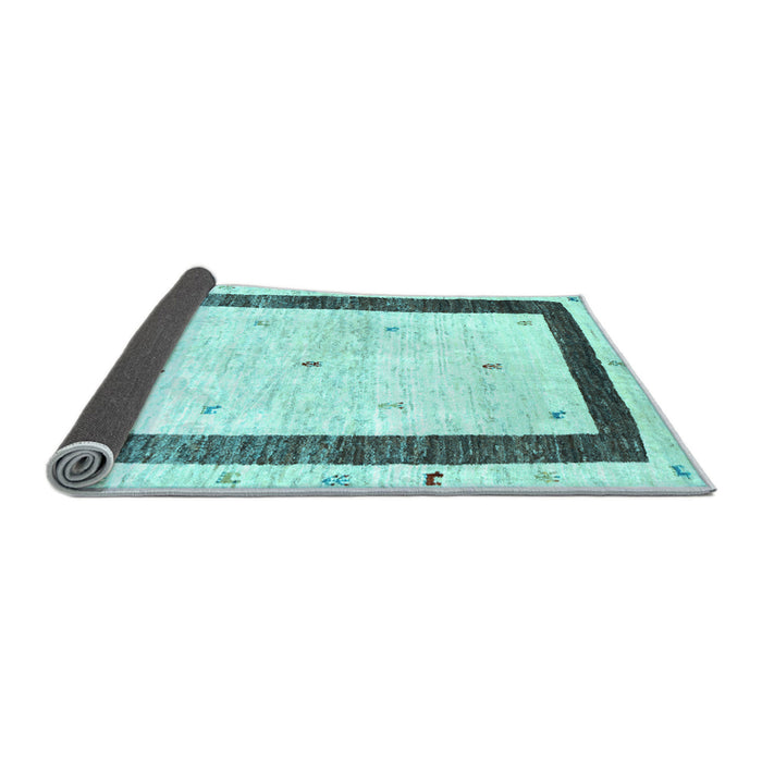 Sideview of Solid Light Blue Modern Rug, con2834lblu