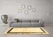 Machine Washable Solid Brown Modern Rug in a Living Room,, wshcon2834brn