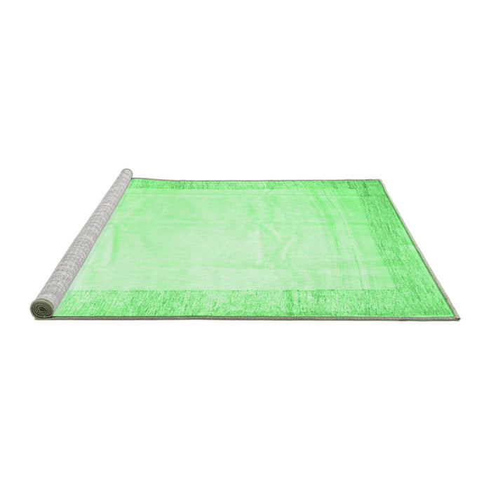 Sideview of Machine Washable Solid Emerald Green Modern Area Rugs, wshcon2835emgrn