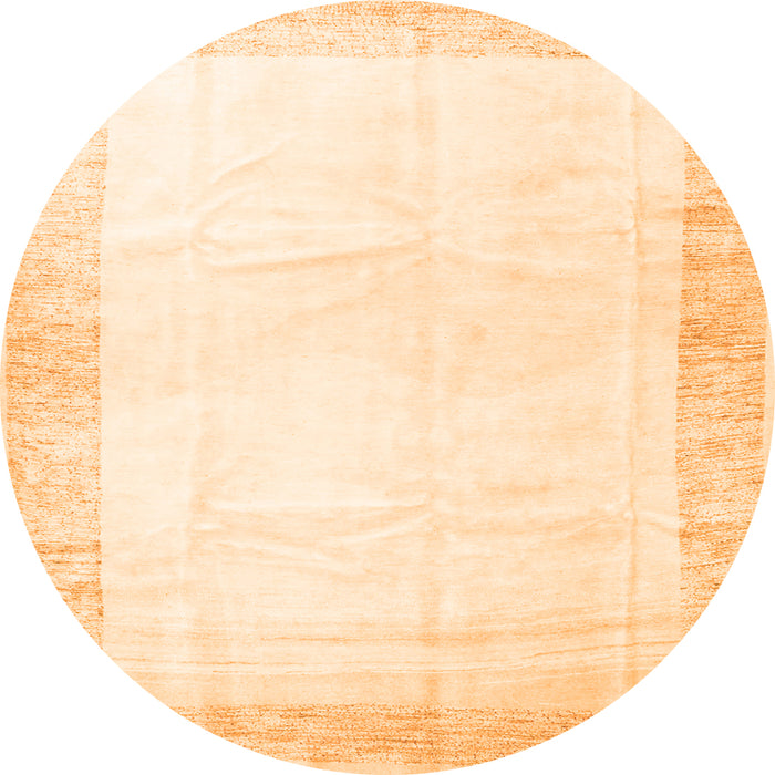 Square Solid Orange Modern Rug, con2835org