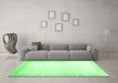 Machine Washable Solid Emerald Green Modern Area Rugs in a Living Room,, wshcon2835emgrn