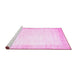 Sideview of Machine Washable Solid Pink Modern Rug, wshcon2835pnk