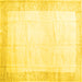 Square Solid Yellow Modern Rug, con2835yw