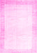 Machine Washable Solid Pink Modern Rug, wshcon2835pnk