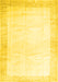 Machine Washable Solid Yellow Modern Rug, wshcon2835yw