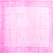 Square Solid Pink Modern Rug, con2835pnk