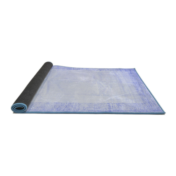 Sideview of Solid Blue Modern Rug, con2835blu