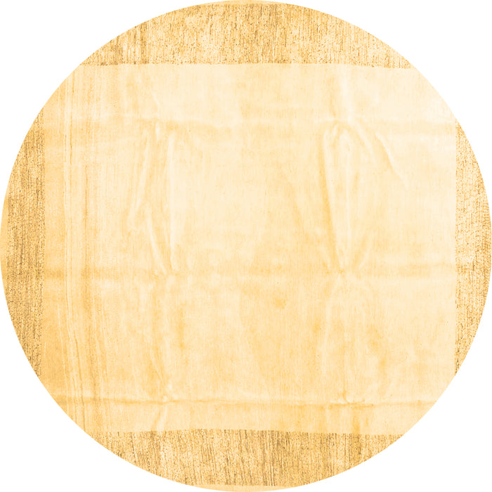 Round Machine Washable Solid Brown Modern Rug, wshcon2835brn