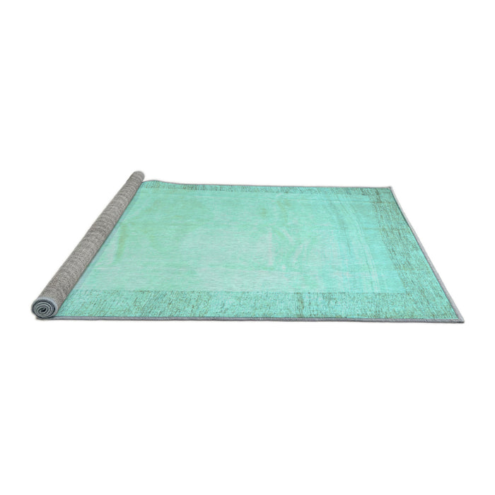 Sideview of Machine Washable Solid Light Blue Modern Rug, wshcon2835lblu