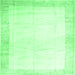 Square Machine Washable Solid Emerald Green Modern Area Rugs, wshcon2835emgrn