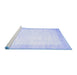 Sideview of Machine Washable Solid Blue Modern Rug, wshcon2835blu
