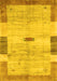 Machine Washable Abstract Yellow Contemporary Rug, wshcon2836yw