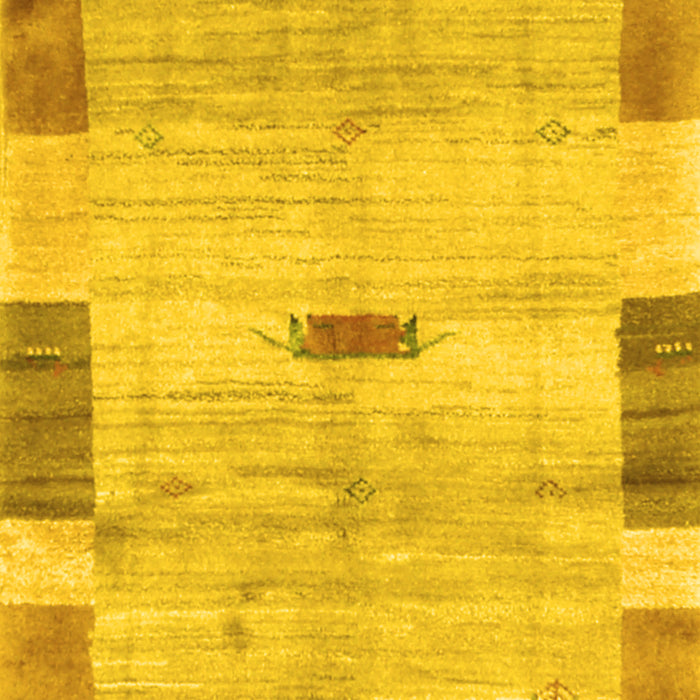Machine Washable Abstract Yellow Contemporary Rug, wshcon2836yw