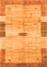 Serging Thickness of Machine Washable Abstract Orange Contemporary Area Rugs, wshcon2836org