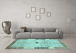 Machine Washable Abstract Light Blue Contemporary Rug in a Living Room, wshcon2836lblu