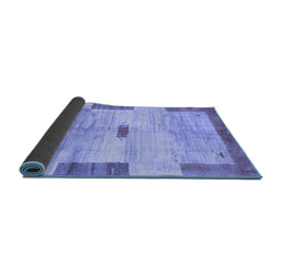Sideview of Abstract Blue Contemporary Rug, con2836blu