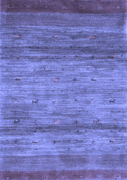 Abstract Blue Contemporary Rug, con2837blu