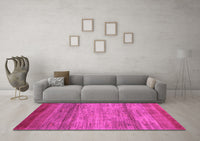 Machine Washable Abstract Pink Contemporary Rug, wshcon2837pnk