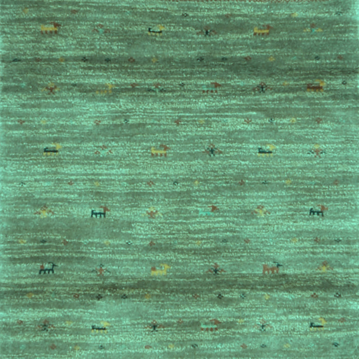 Abstract Turquoise Contemporary Rug, con2837turq