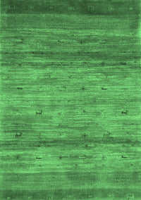 Abstract Emerald Green Contemporary Rug, con2837emgrn