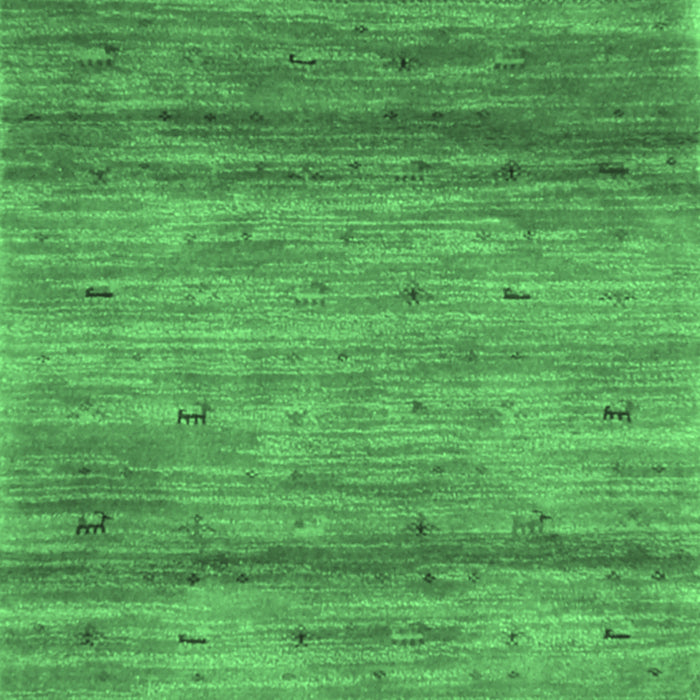 Abstract Emerald Green Contemporary Rug, con2837emgrn