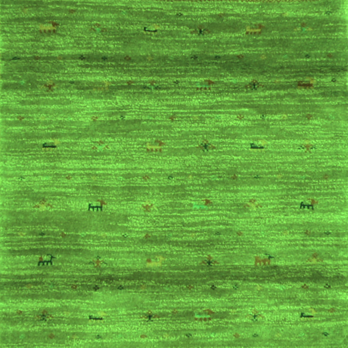 Abstract Green Contemporary Rug, con2837grn