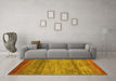 Machine Washable Abstract Yellow Contemporary Rug in a Living Room, wshcon2837yw