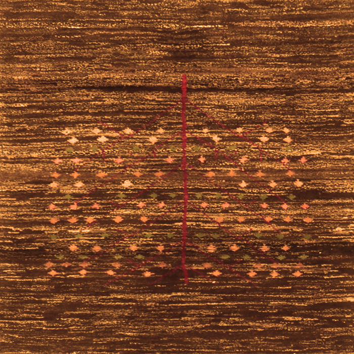 Round Machine Washable Abstract Orange Contemporary Area Rugs, wshcon2838org