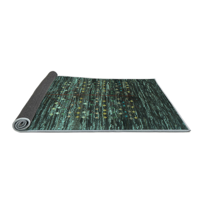 Sideview of Abstract Light Blue Contemporary Rug, con2838lblu