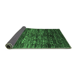 Sideview of Abstract Emerald Green Contemporary Rug, con2838emgrn