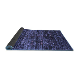 Sideview of Abstract Blue Contemporary Rug, con2838blu