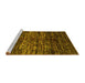 Sideview of Machine Washable Abstract Yellow Contemporary Rug, wshcon2838yw