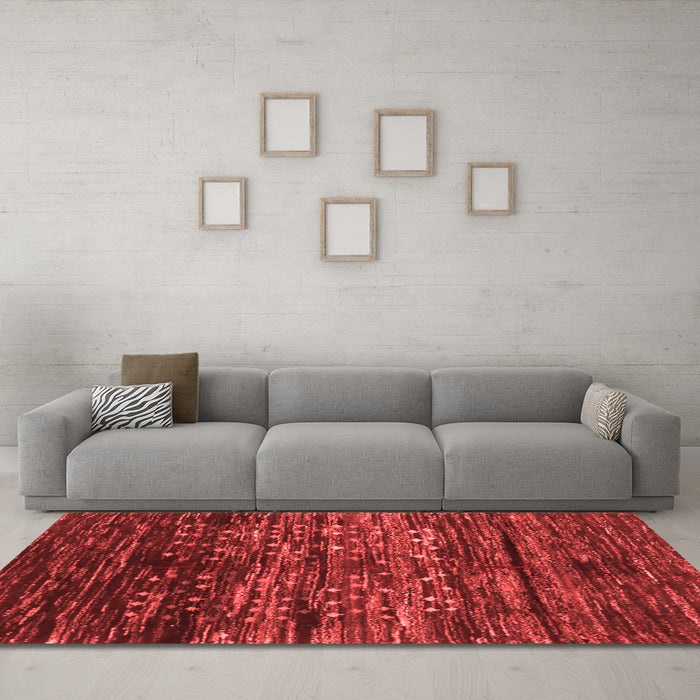 Contemporary Red Washable Rugs